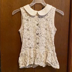 Lace Peplum Tank Top